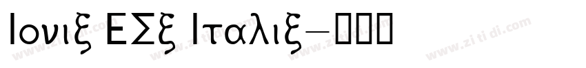 Ionic ESc Italic字体转换